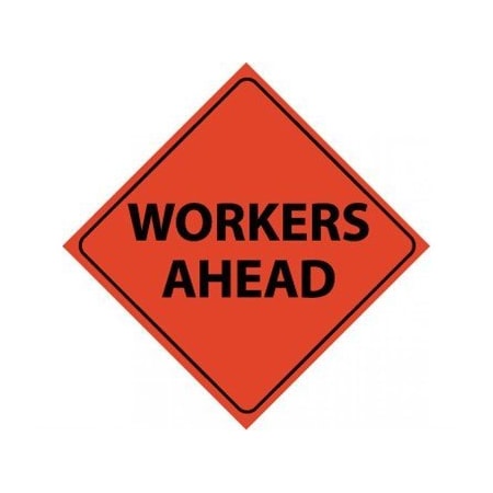 Nmc Traffic, Workers Ahead, 48x48, Roll Up S RUR9